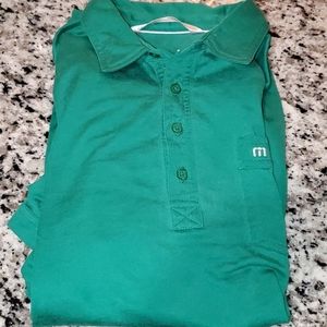 Travis Mathew Men's golf polo green medium